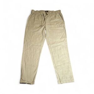 Linen blend Stretch Casual Pants in Olive Army Green sz 6